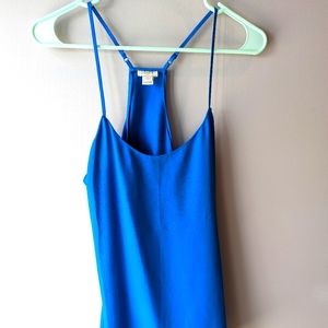 J Crew - blue racer back spaghetti strap tank top - size 4
